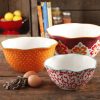 The Pioneer Woman Flea Market 3-Piece Scalloped Edge Serving Bowl Set