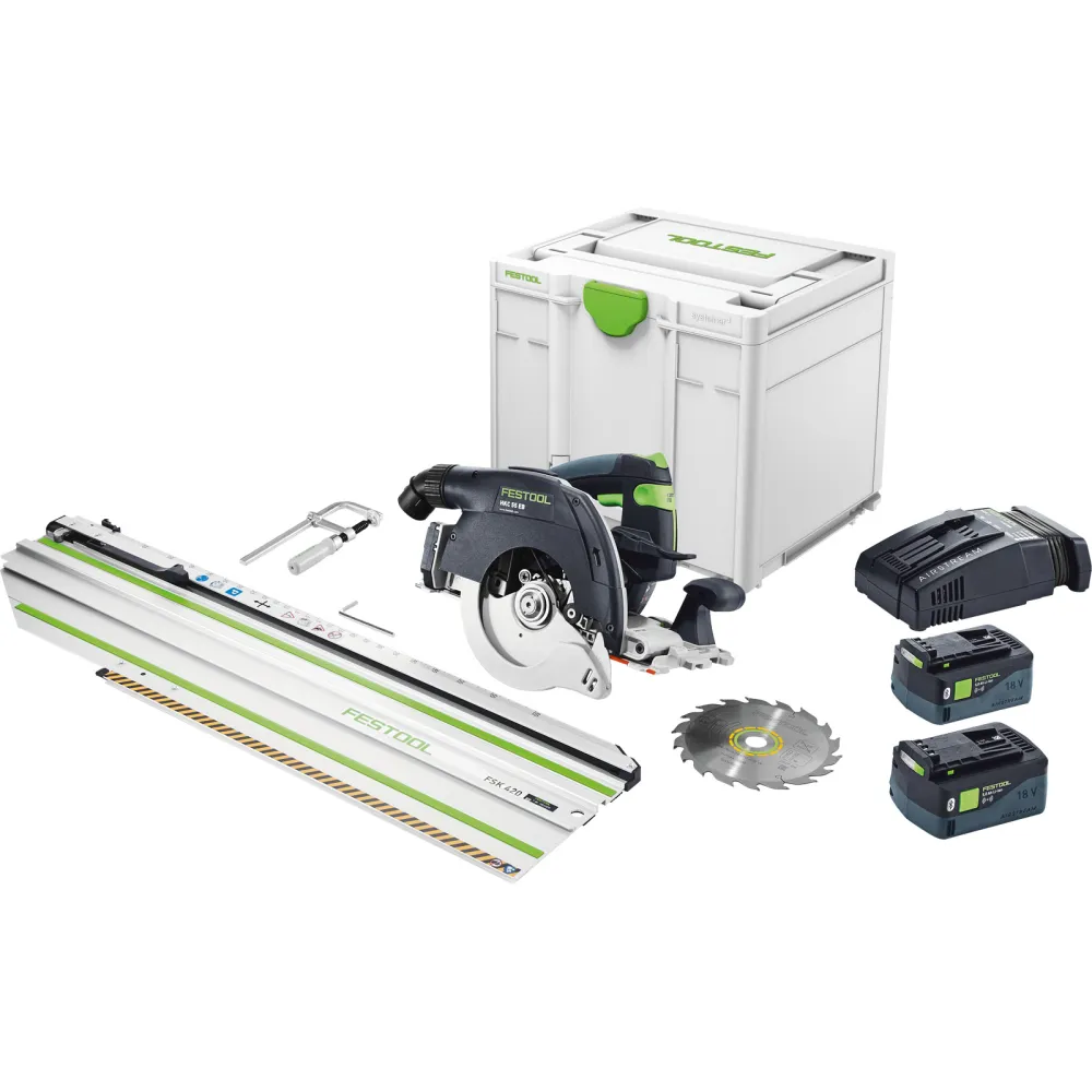 Festool Akku-Handkreissäge HKC 55 5,0 EBI-Set-FSK 420 Ø 160 mm / 2x 5,0 Ah + Ladegerät im Systainer - 577675