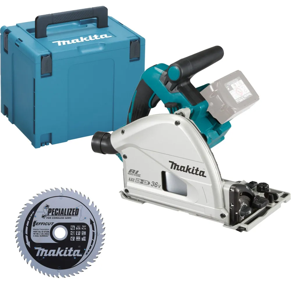 Makita DSP600ZJ Akku-Tauchsäge 56 mm 2x18 V Solo im Makpac