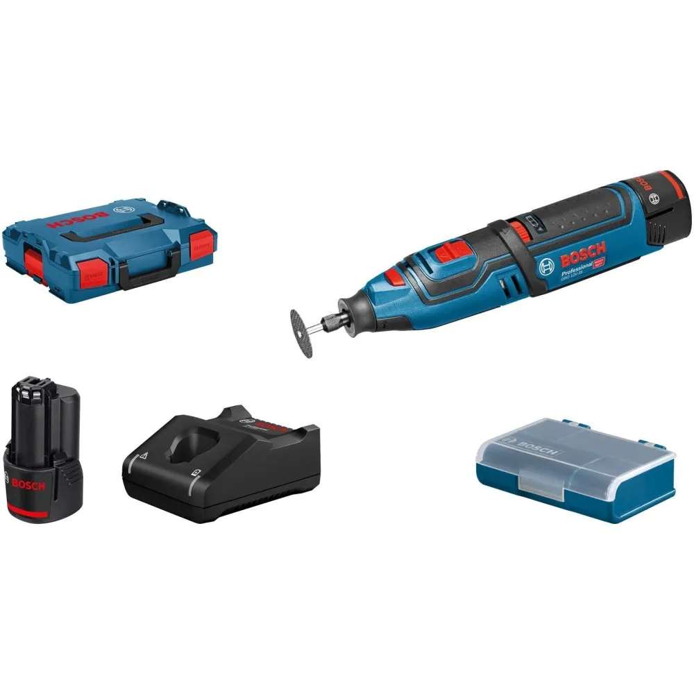 Bosch Akku-Rotationswerkzeug GRO 12V-35 12 V / 2x 2,0 Ah Akku + Ladegerät L-Boxx - 06019C5001