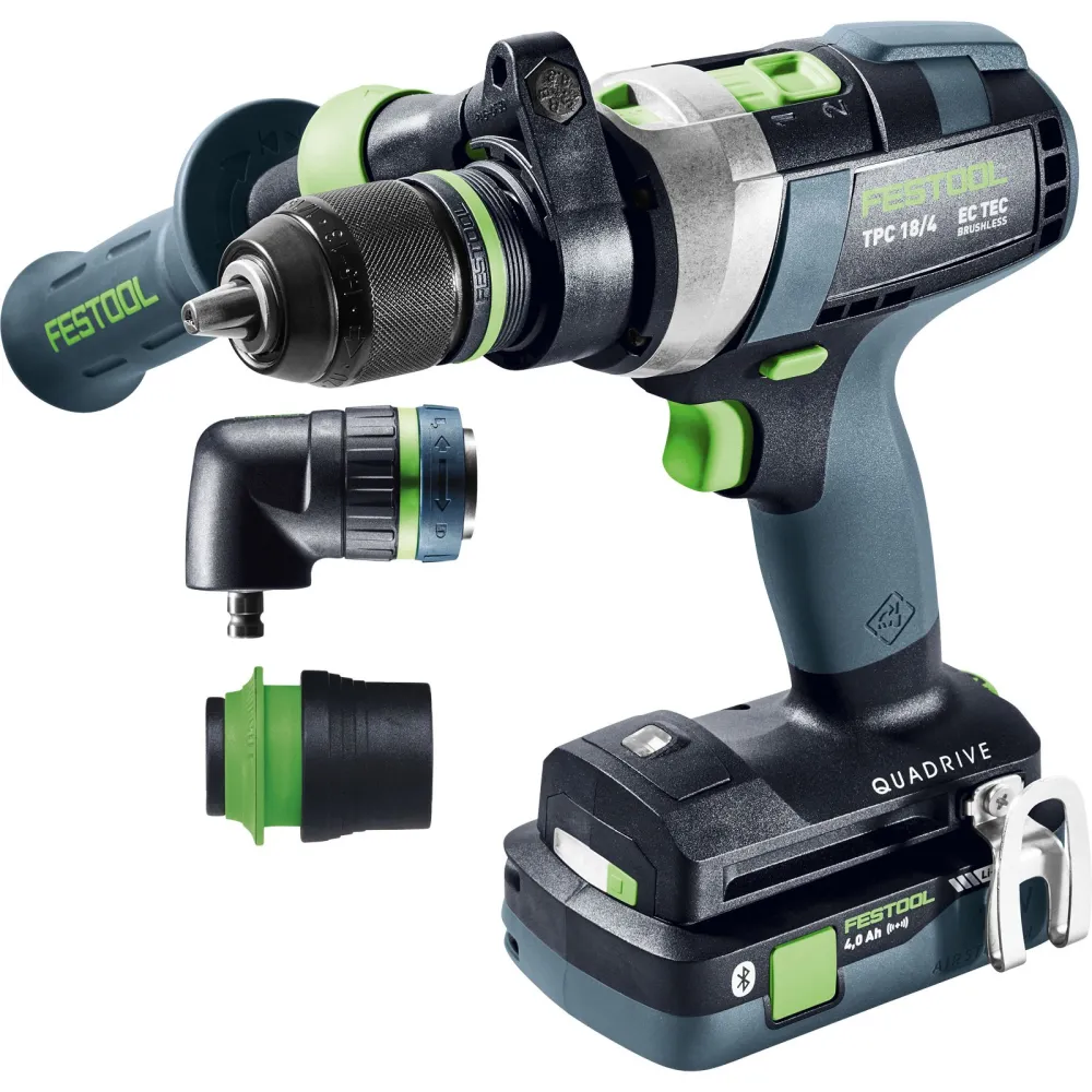 Festool Akku-Schlagbohrschrauber TPC 18/4 5,0/4,0 I-Set QUADRIVE / 1x 4,0 1x 5,0 Akku + Ladegerät + Zubehör im Systainer -...