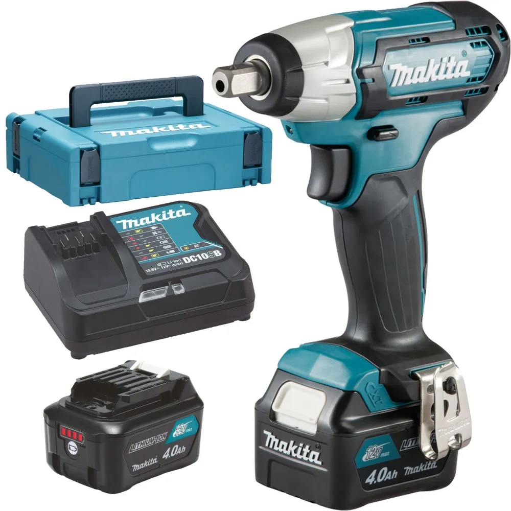Makita TW141DSMJ Akku-Schlagschrauber 12 V / 2x 4,0 Ah Akku + Ladegerät Makpac
