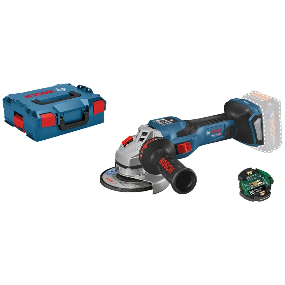 Bosch Akku-Winkelschleifer BITURBO GWS 18V-15 SC Ø 125 mm Solo inkl. Zubehör-Set L-Boxx - 06019H6100
