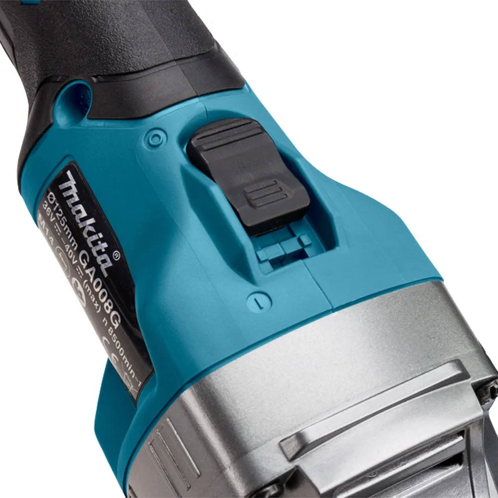 Makita GA008GM201 Akku-Winkelschleifer Ø 125 mm 40 V max. / 2x 4,0 Ah Akku + Ladegerät im MAKPAC