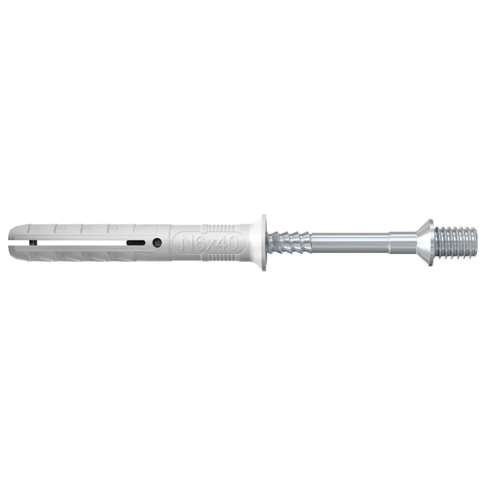 Fischer 50x Nageldübel N 6X4O/10 S M 6 Anschlussgewinde - 50398