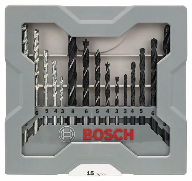 Bosch Bohrer-Set, gemischt, 15tlg., 3-8 mm, 3-8 mm, 3-8 mm - 2607017038