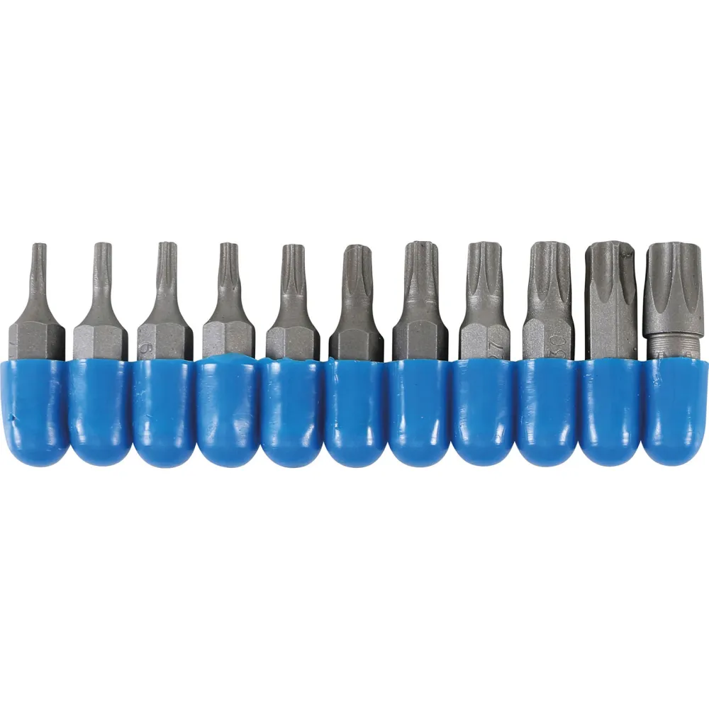 BGS Bit-Satz Antrieb Außensechskant 6,3 mm (1/4") Abtrieb T-Profil (für Torx) 11tlg. - 784