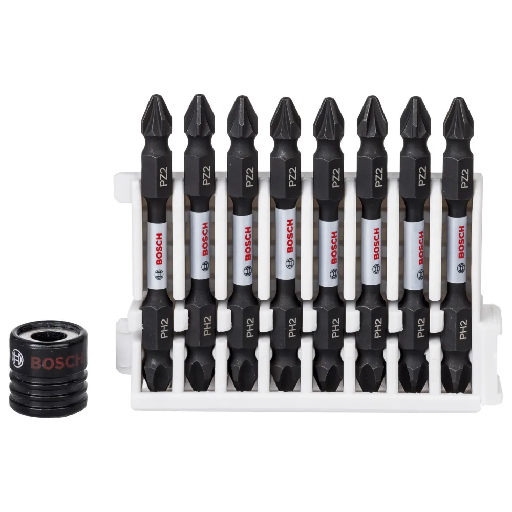 Bosch Doppelklingenbit-Set Impact Control 9tlg. PH2-PZ2 65 mm Magnethülse - 2608522334