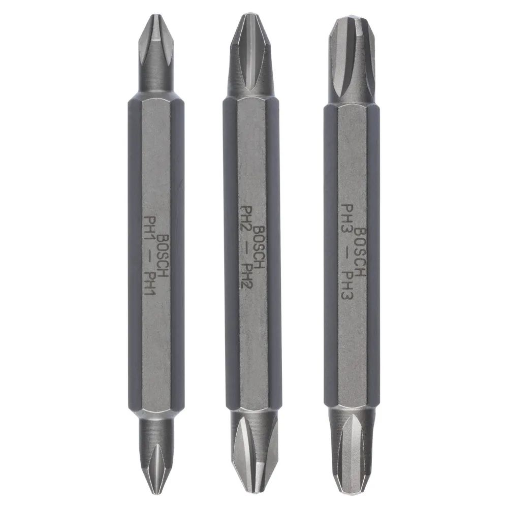 Bosch Doppelklingen-Set, 3tlg. PH1, PH1, PH2, PH2, PH3, PH3, 60 mm - 2607001748