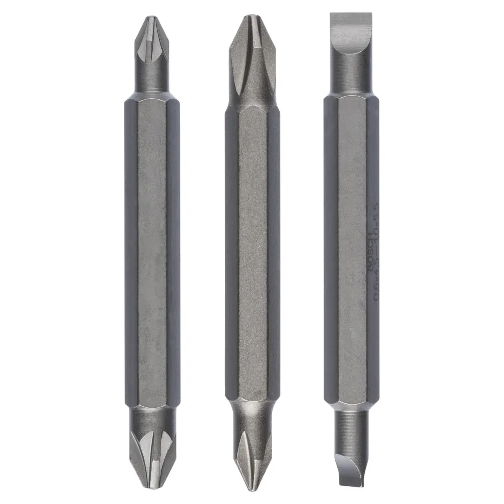 Bosch Doppelklingen-Set, 3tlg. PH1, PZ1, S 0,6x4,5, PH2, PZ2, S1,0x5,5, 60 mm - 2607001745