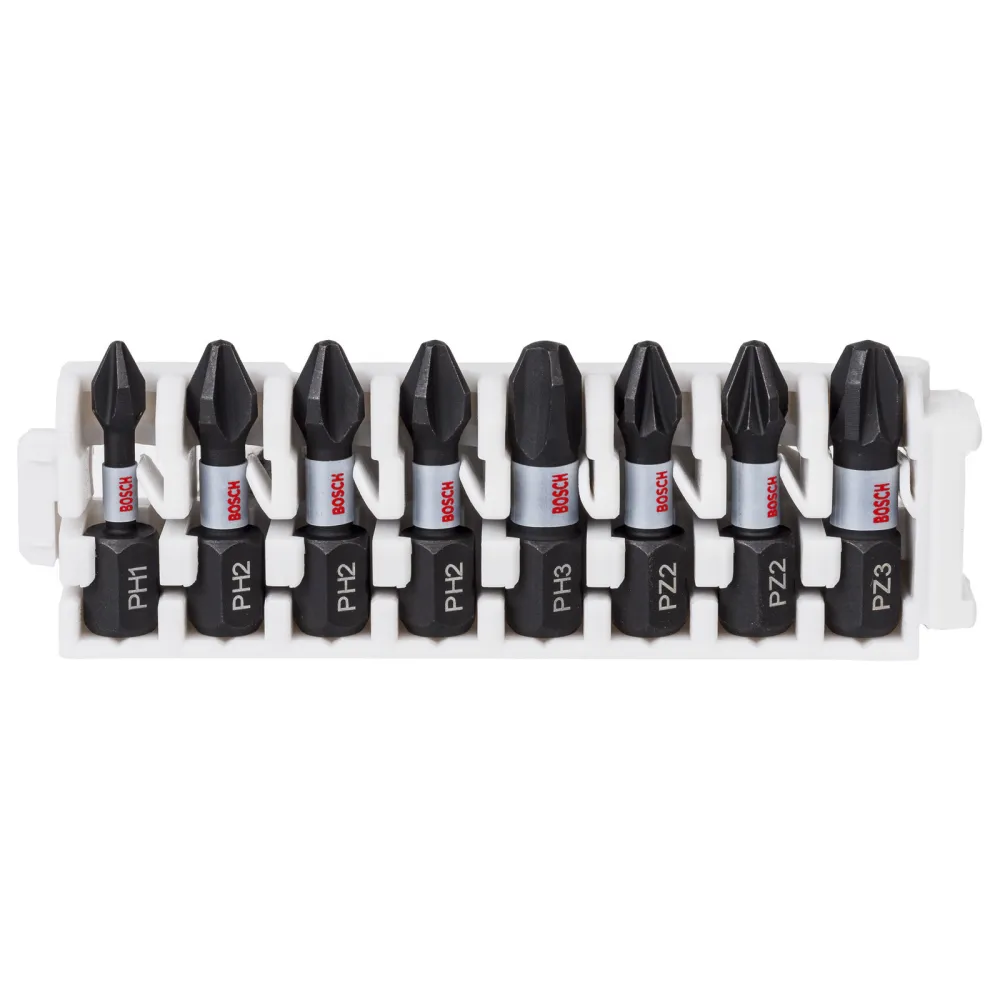 Bosch PRO Impact gemischtes Set PH1; PH2(x2); PH3; PZ1; PZ2(x2); PZ3 25 mm 8-tlg. - 2608522323