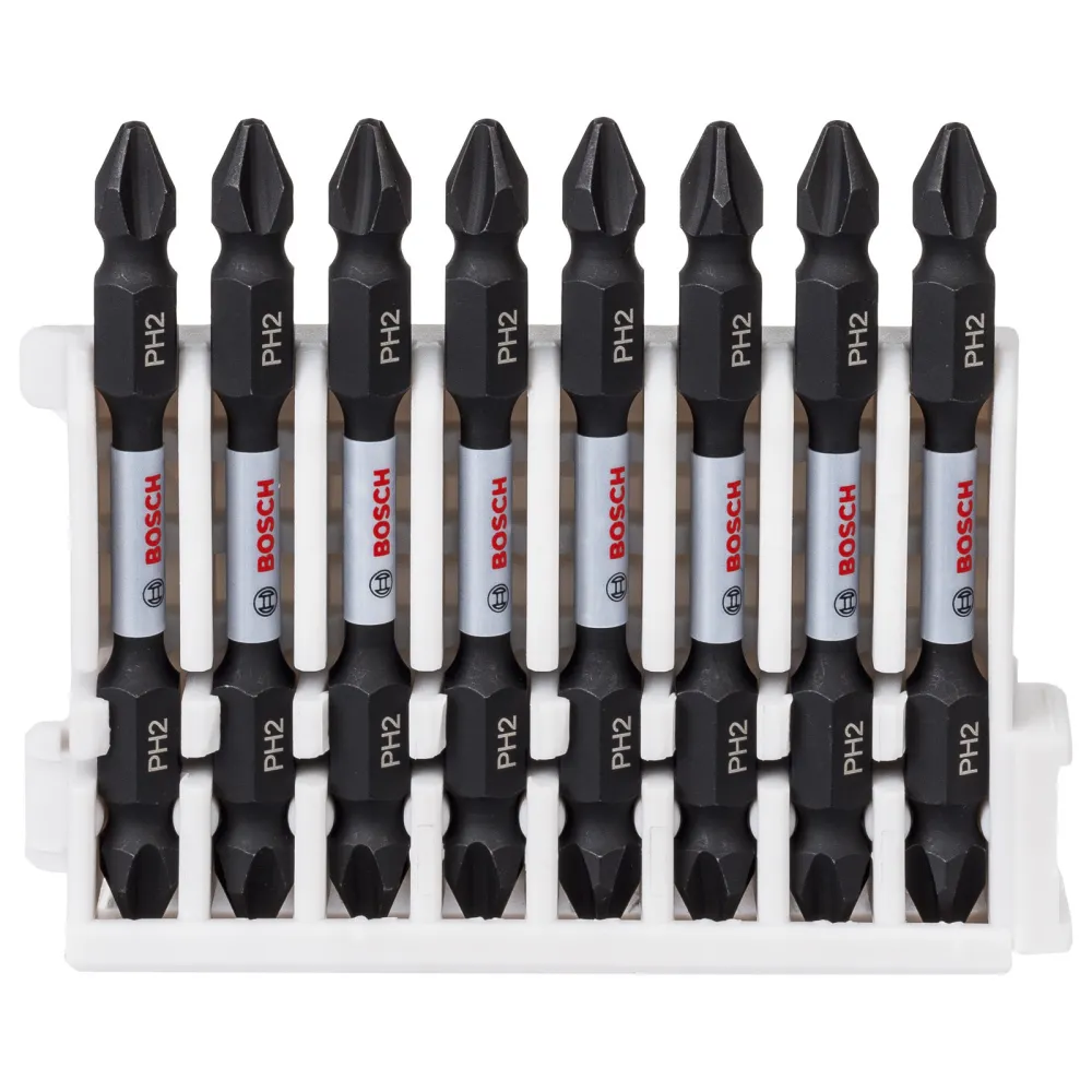 Bosch PRO Impact Schrauberbit mit Doppelklingen und Pick and Click-Einsätzen PH2 65 mm 8-tlg. - 2608522337