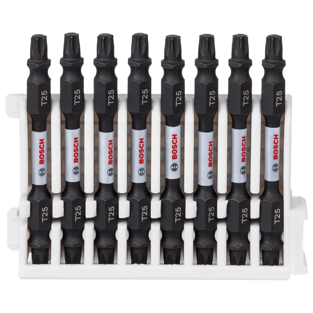 Bosch PRO Impact Schrauberbit mit Doppelklingen und Pick and Click-Einsätzen T25 65 mm 8-tlg. - 2608522340