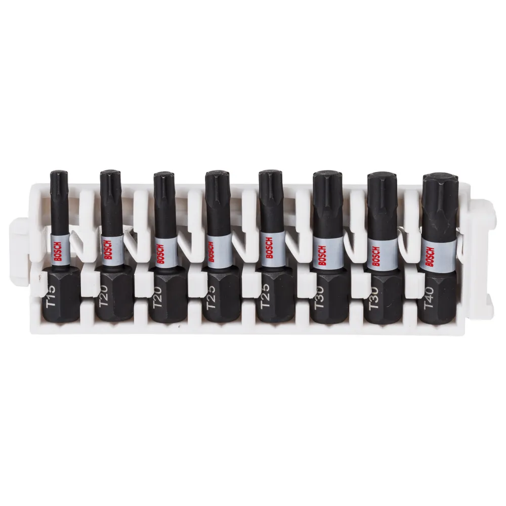 Bosch PRO Torx Impact Bit T15; T20(x2); T25(x2); T30(x2); T40 25 mm 8-tlg. - 2608522322