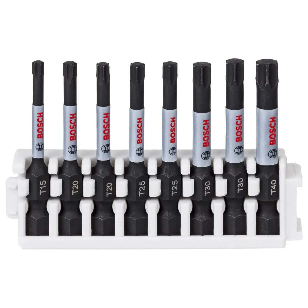 Bosch PRO Torx Impact Bit T15; T20(x2); T25(x2); T30(x2); T40 55 mm 8-tlg. - 2608522329