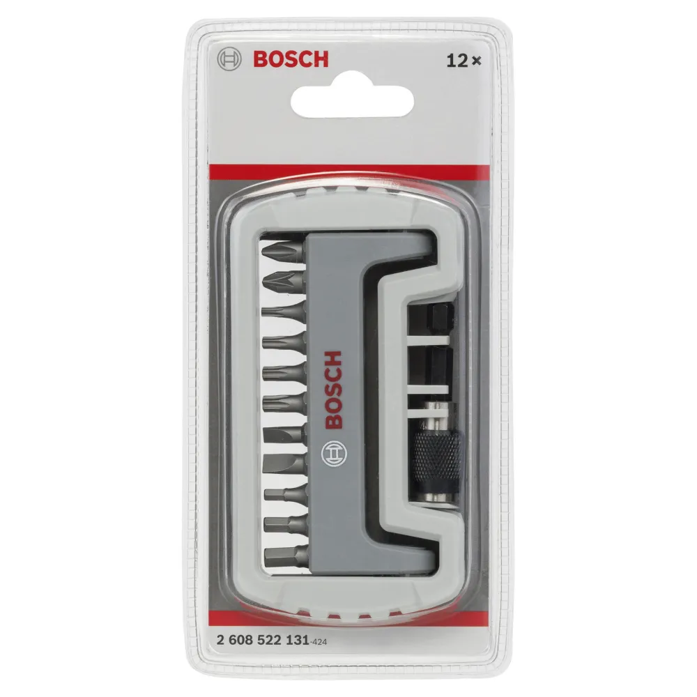 Bosch Schrauberbit-Set Extra-Hart, 11tlg. PH, PZ, T, S, HEX, 25 mm, Bithalter -2608522131