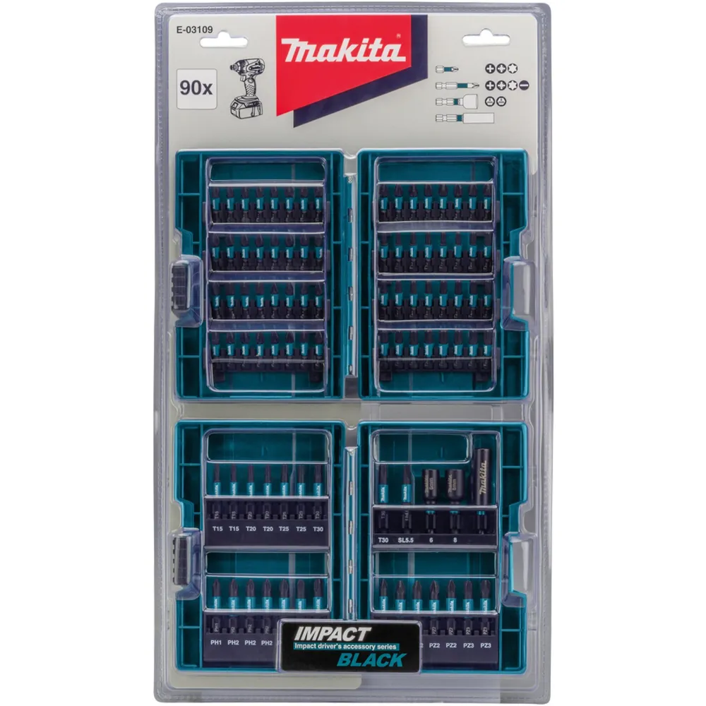 Makita Impact Black Bit-Set 90tlg. - E-03109