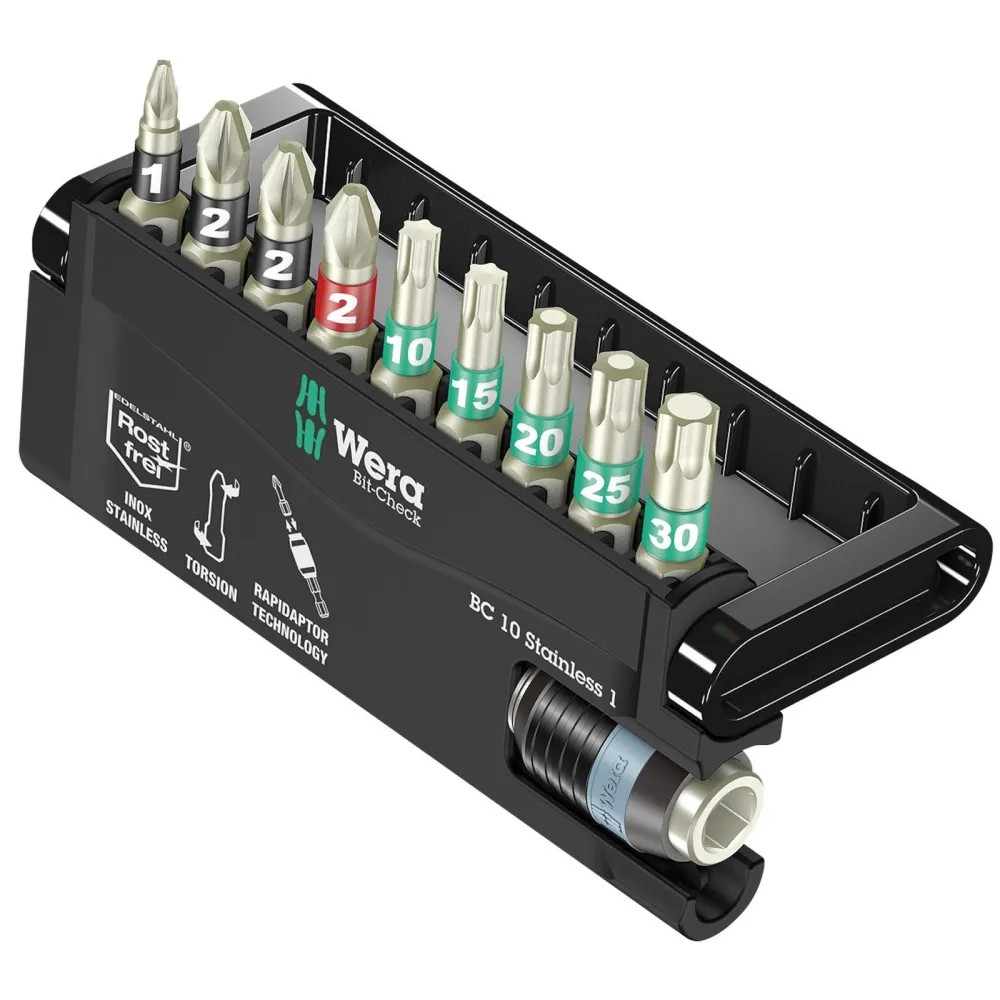 Wera Edelstahl Bit-Check BC 10/9 - 071110