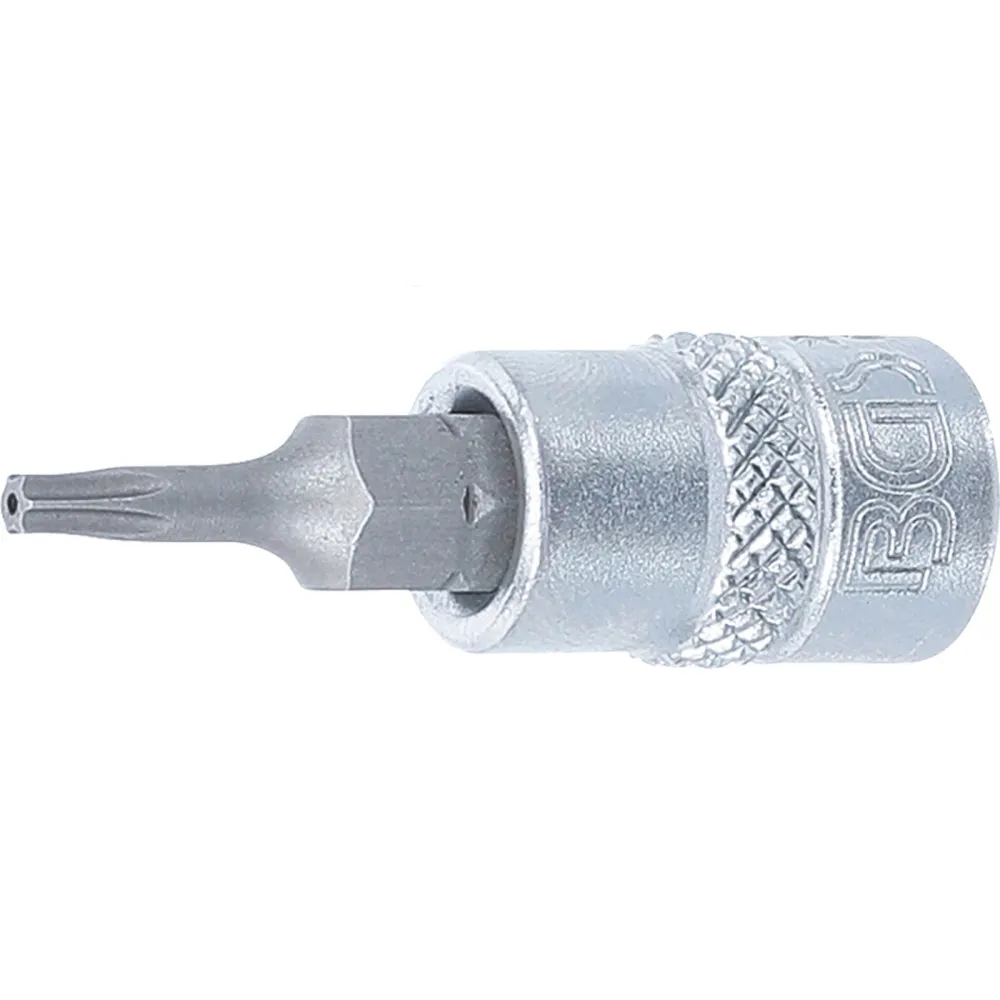 BGS Bit-Einsatz Antrieb Innenvierkant 6,3 mm (1/4") T-Profil (für Torx) mit Bohrung T9 - 2364