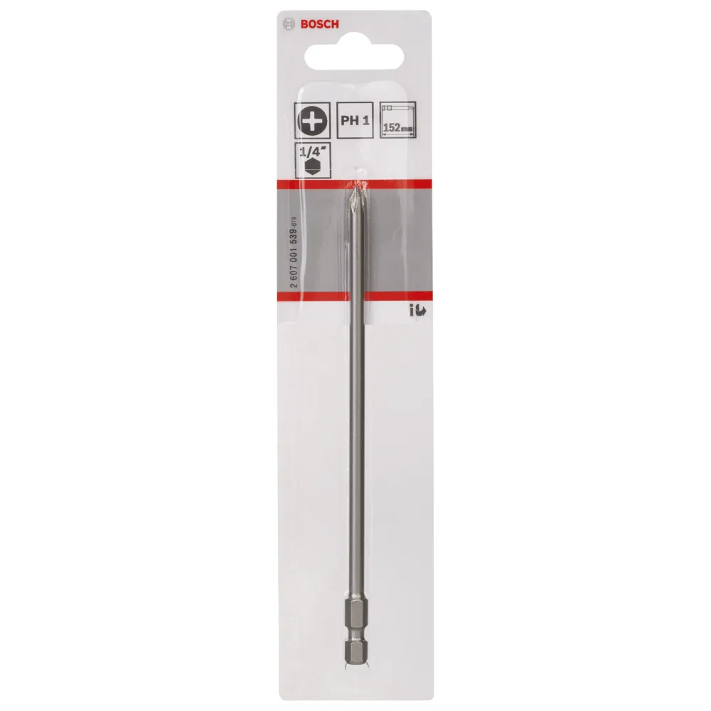 Bosch 1x Schrauberbit Extra-Hart, PH 1, 152 mm - 2607001539