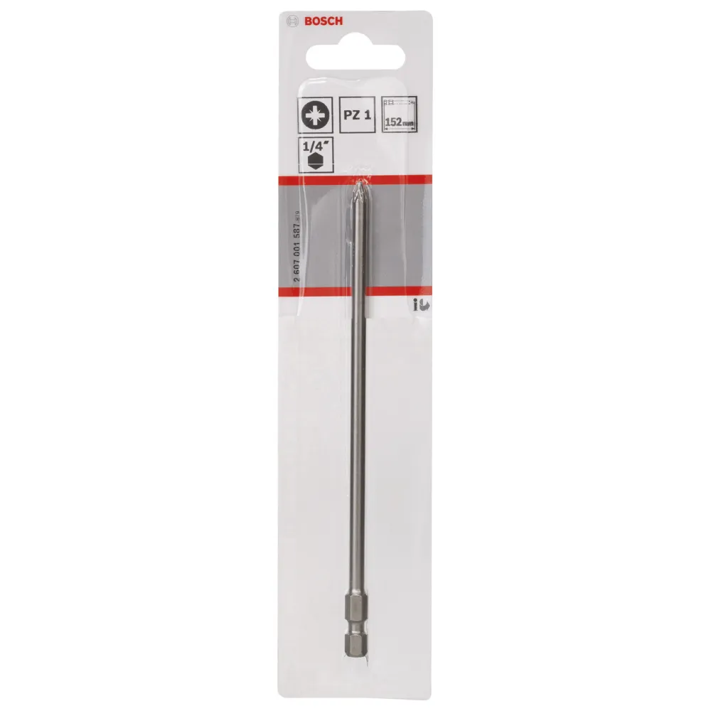 Bosch 1x Schrauberbit Extra-Hart, PZ 1, 152 mm - 2607001587