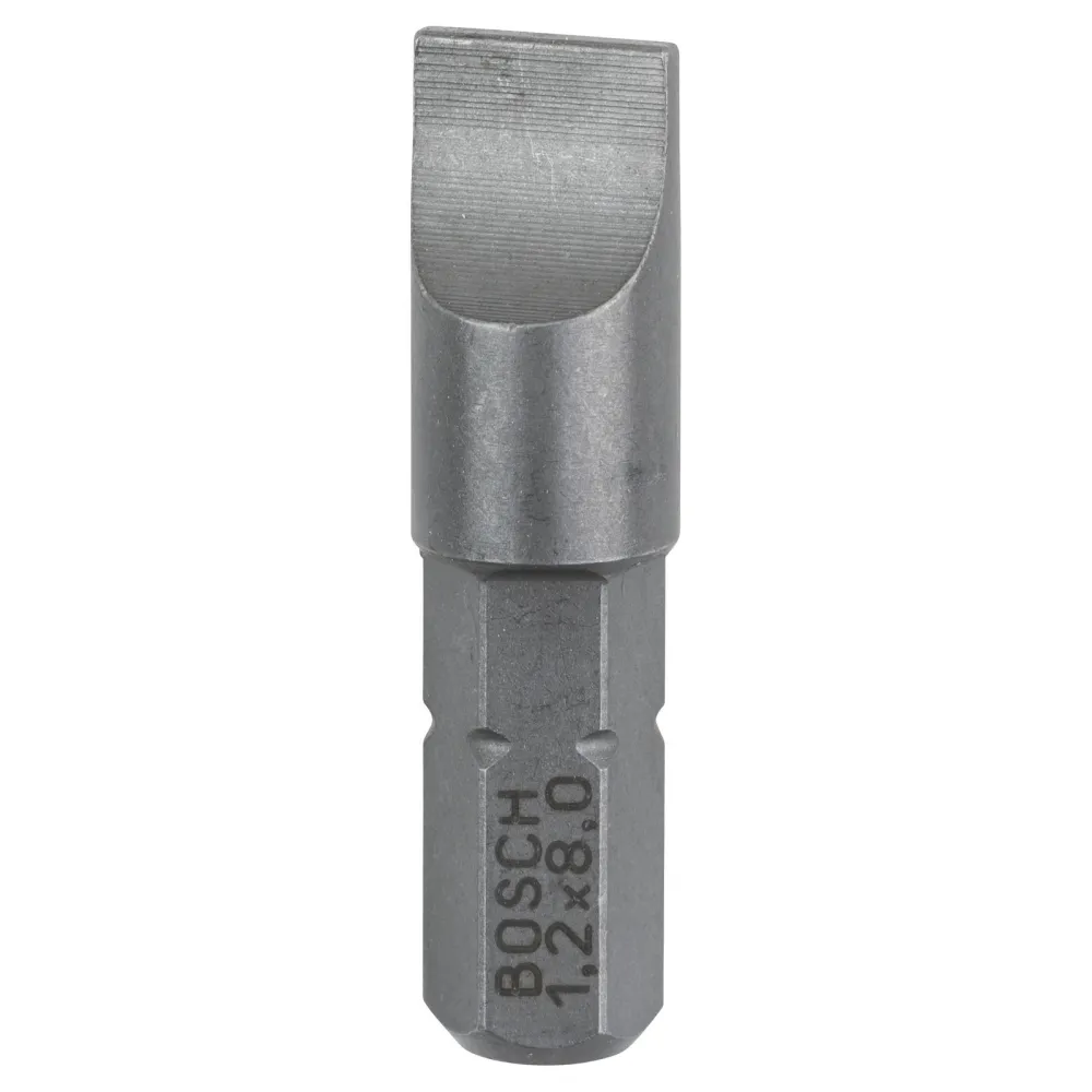 Bosch 3x Schrauberbit Extra-Hart, S 1,2 x 8,0, 25 mm - 2607001468