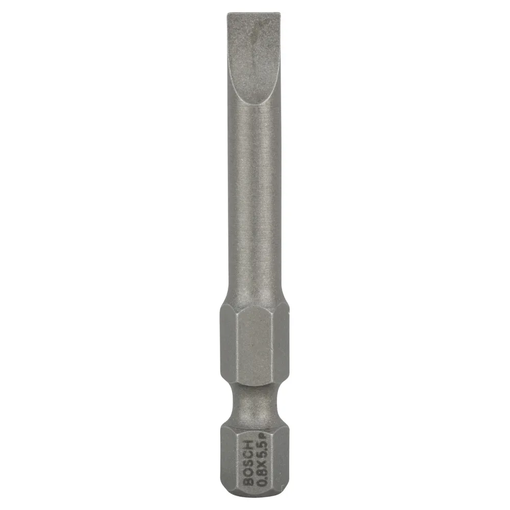 Bosch 3x Schrauberbit Extra-Hart, S 0,8 x 5,5, 49 mm - 2607001479