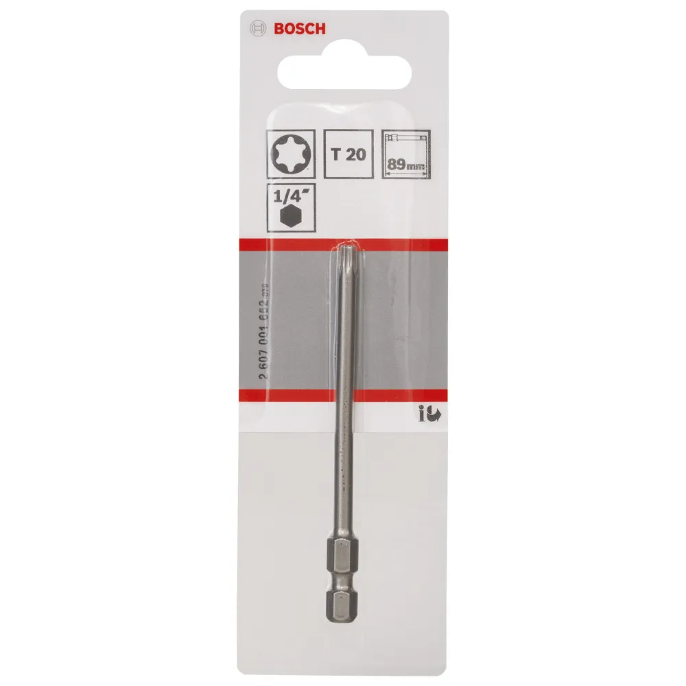 Bosch 1x Schrauberbit Extra-Hart, T20, 89 mm - 2607001652