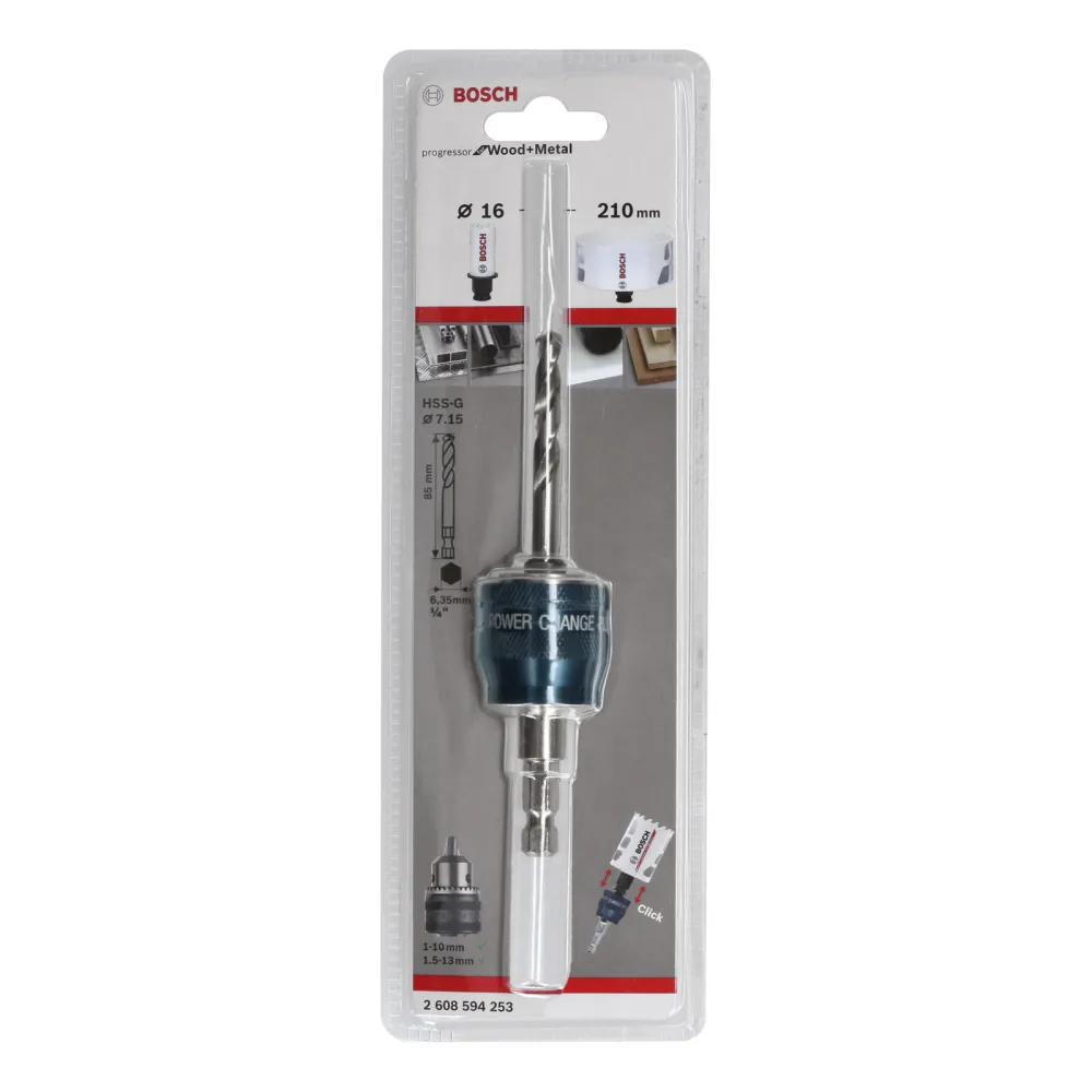 Bosch PC Plus-Dorn 3/8" 8,7 mm Zentrierbohrer HSS-G 7,15 x 85 mm - 2608594253