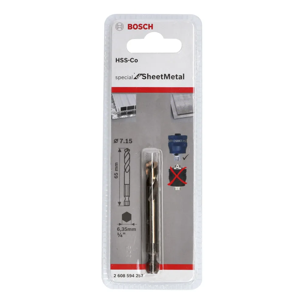 Bosch Zentrierbohrer Plus HSS-Co Ø 7,15 x 65 mm - 2608594257