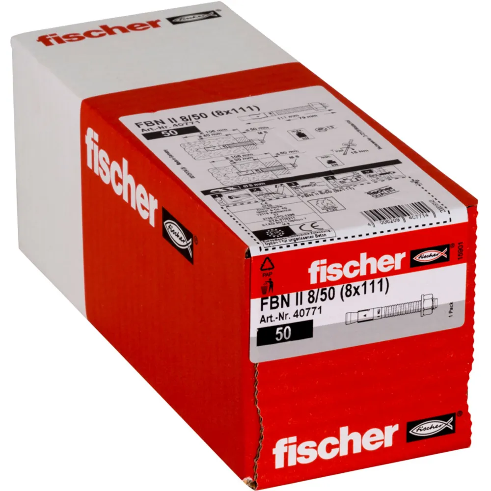 Fischer 50x Bolzenanker FBN II 8/50 - 040771