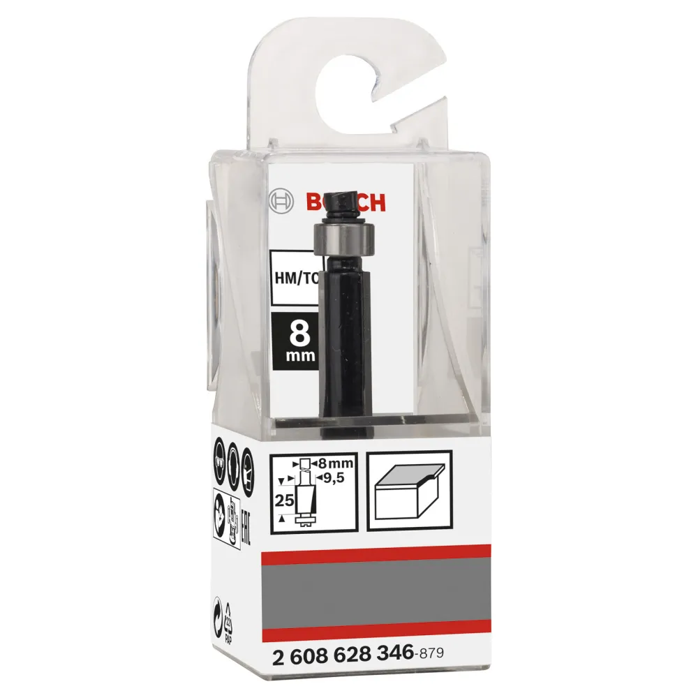 Bosch Bündigfräser Standard Wood 8 x 9,5 mm 25,4 x 68 mm - 2608628346