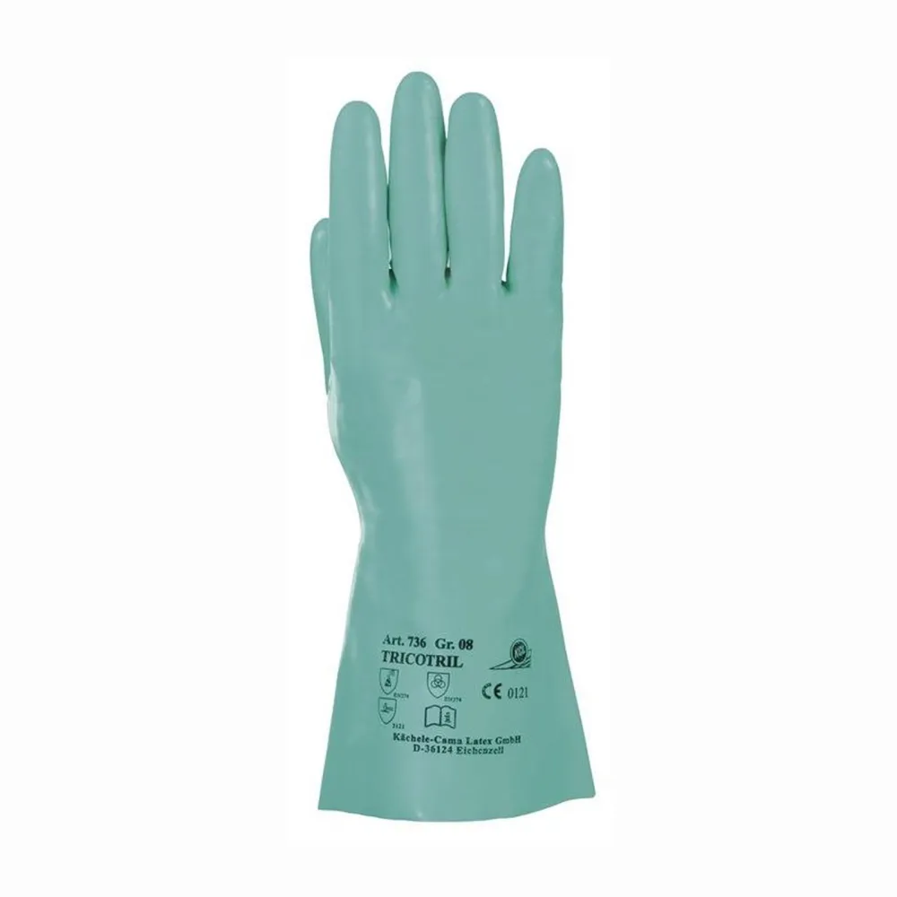 Honeywell Chemiehandschuh Tricotril 736 Gr. 10 grün EN 388 EN 374 PSA III - 736/10