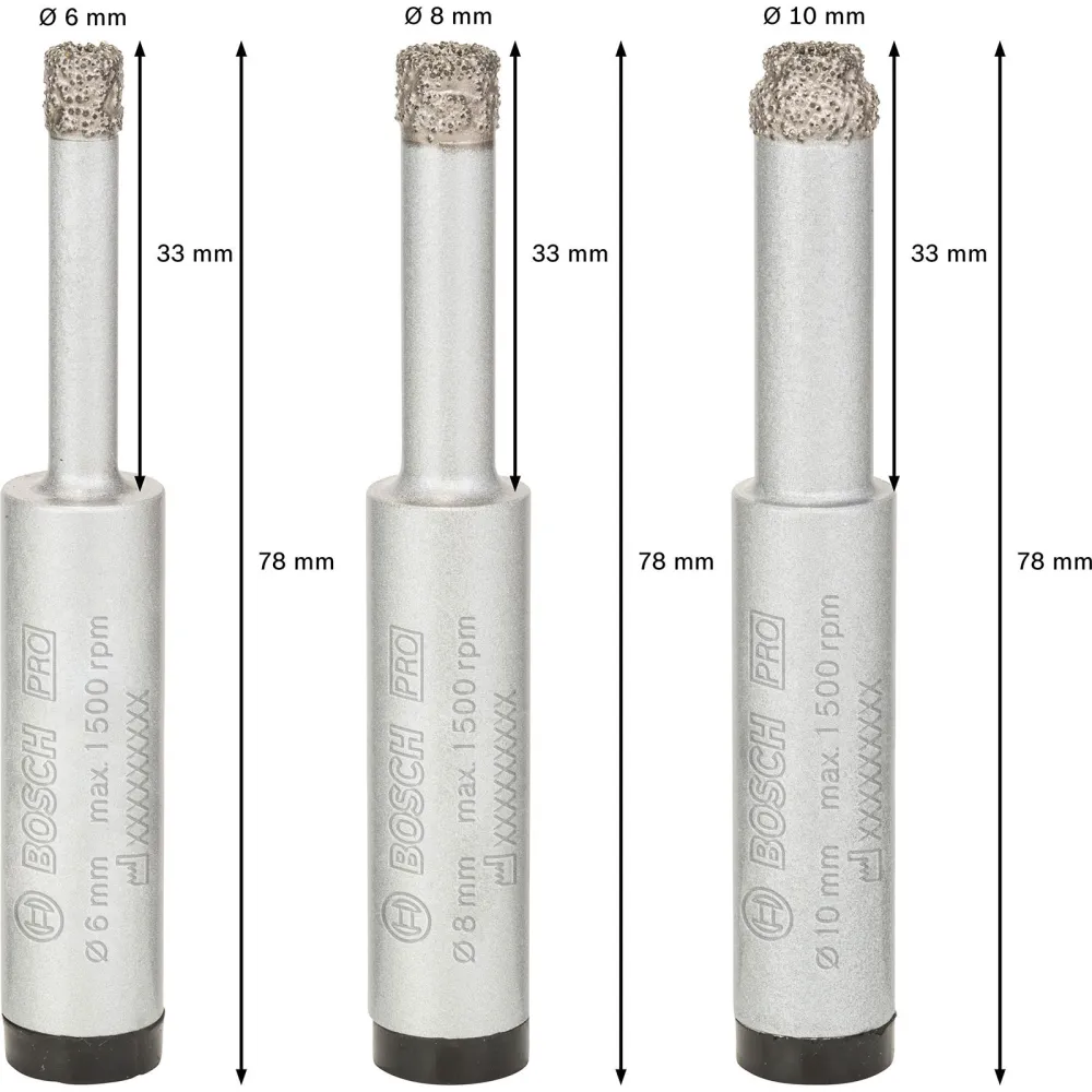Bosch PRO Ceramic dry Bohrer-Set 6; 8; 10 x 33 mm - 2608587145
