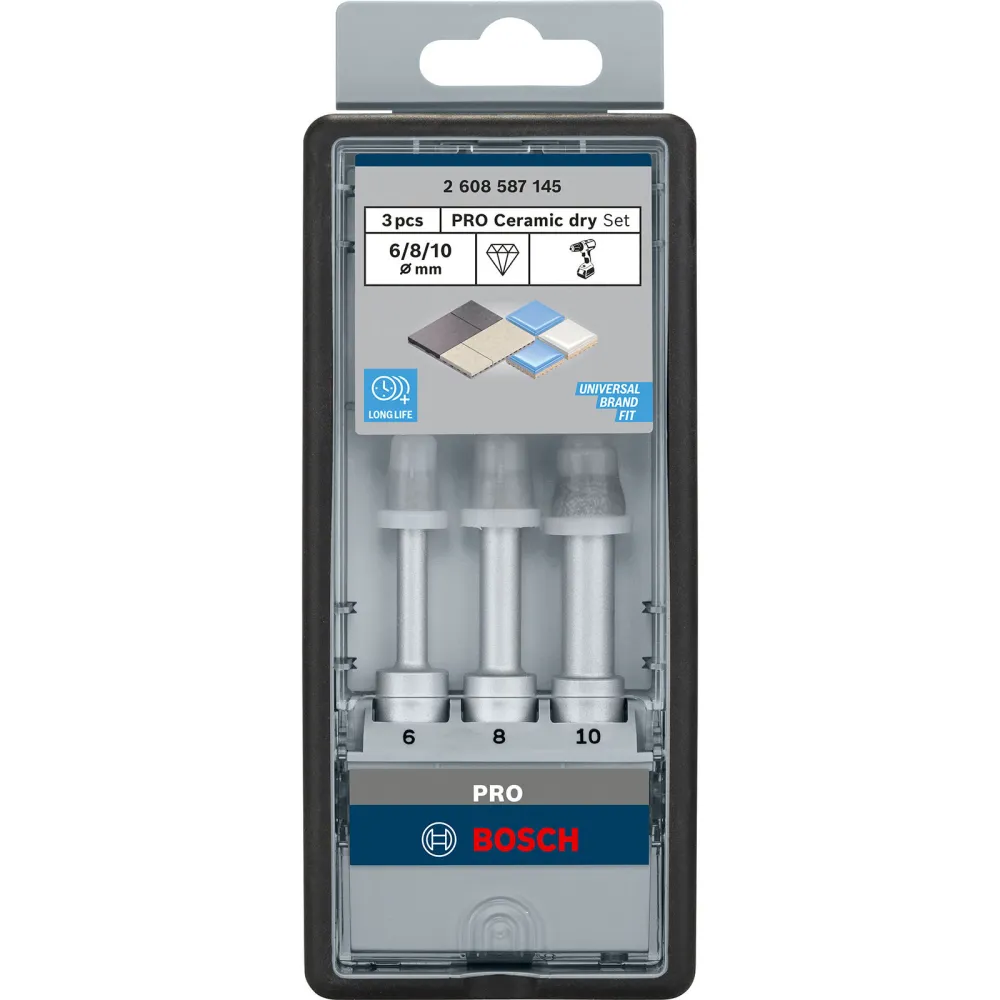 Bosch PRO Ceramic dry Bohrer-Set 6; 8; 10 x 33 mm - 2608587145