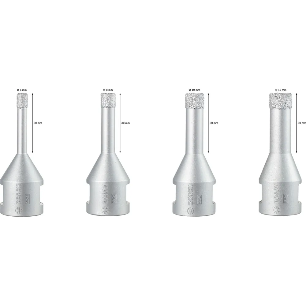 Bosch PRO Ceramic dry X-Lock Bohrkronen-Set 6; 8; 10; 12,0x30; 30; 30; 30 mm - 2607017579
