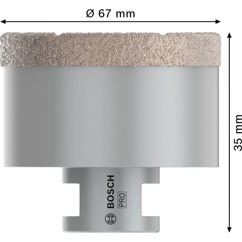 Bosch PRO Core Cutter dry 67 x 35 x 22,23 mm - 2608587130
