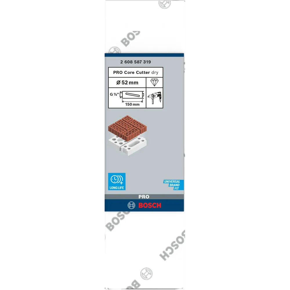 Bosch PRO Core Cutter dry 52 x 150 mm G 1/2 Zoll - 2608587319