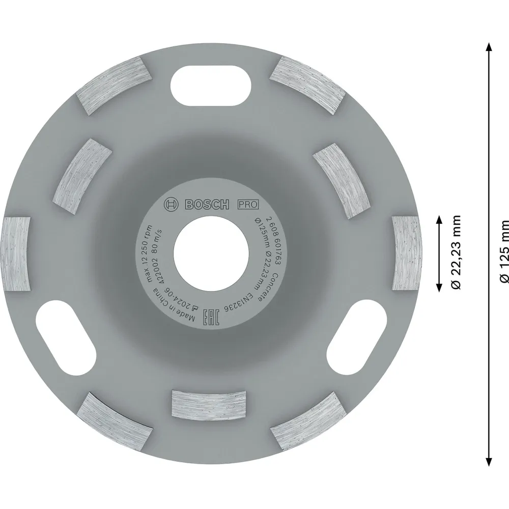 Bosch PRO Concrete Schleifkopf 50 x 125 mm 22,23 mm - 2608601763