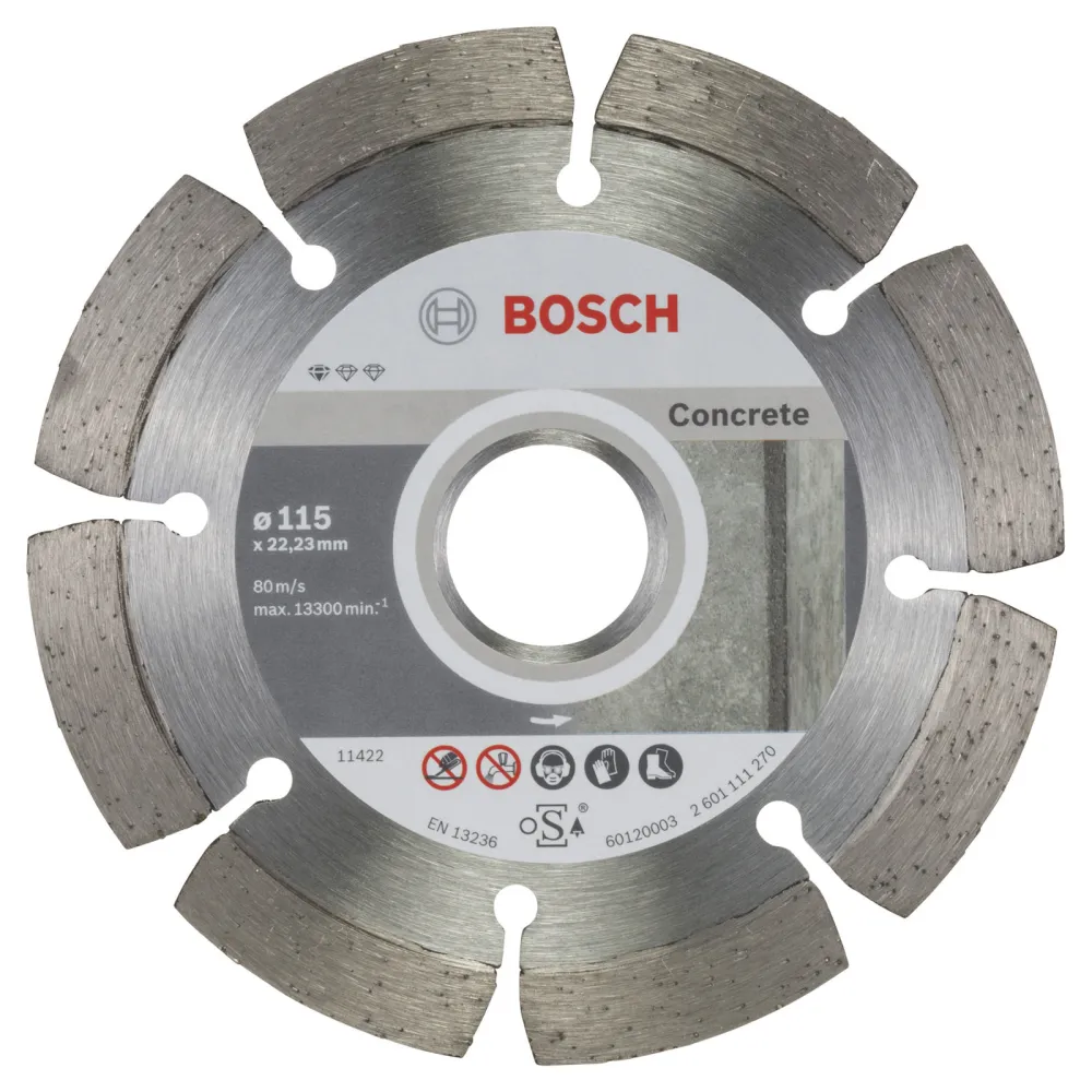 Bosch 10x Diamanttrennscheibe Standard Concrete, 115 x 22,23 x 1,6 x 10 mm -2608603239