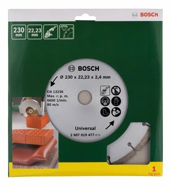 Bosch Diamanttrennscheibe für Baumaterial, Durchmesser: 230 mm - 2607019477
