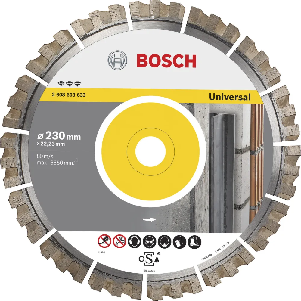 Bosch Diamanttrennscheibe Best Universal, 300 x 25,40 x 2,8 x 15 mm -2608603635
