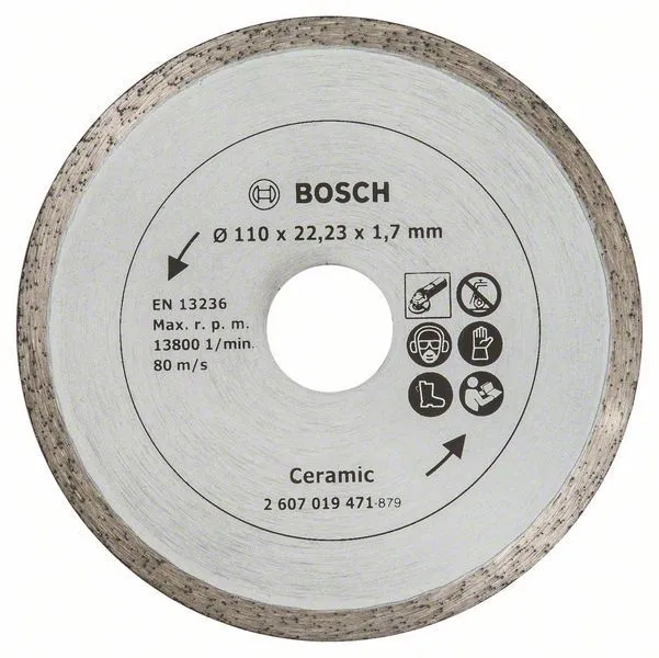 Bosch Diamanttrennscheibe für Fliesen, Durchmesser: 110 mm - 2607019471