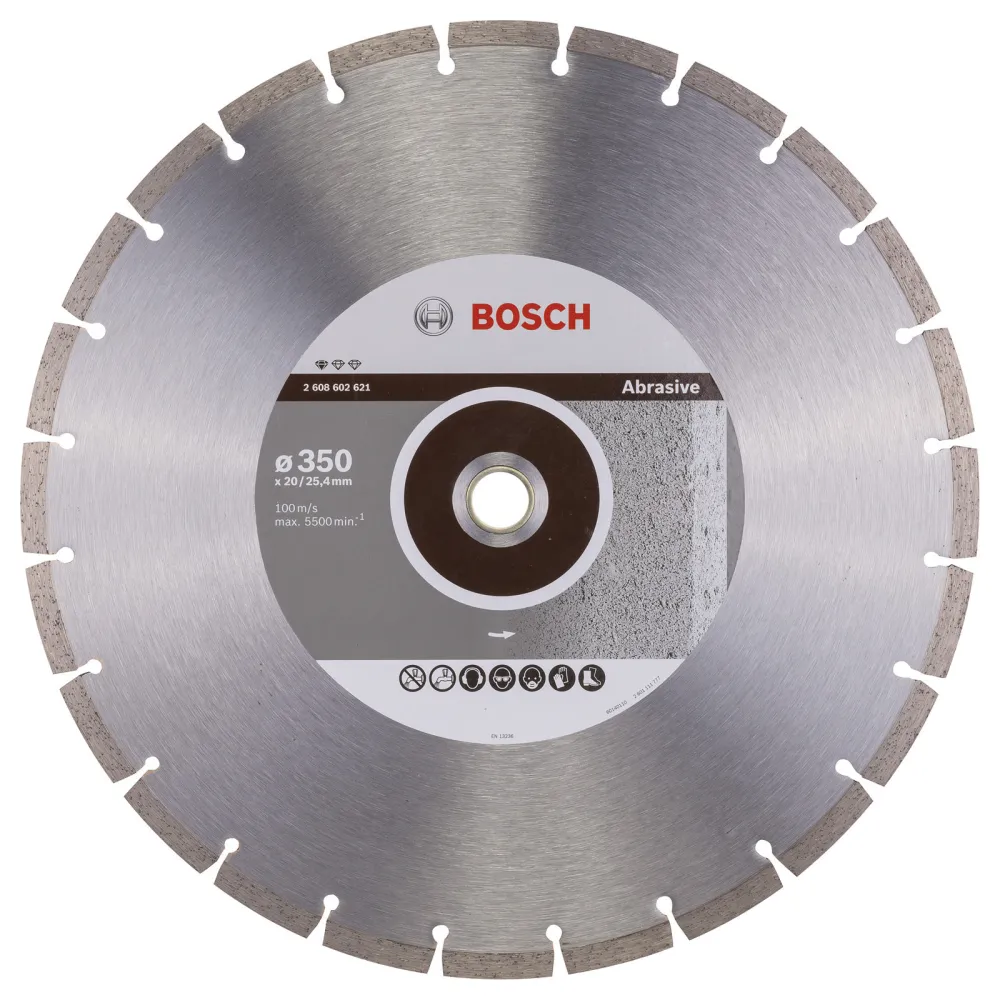 Bosch Diamanttrennscheibe Standard Abrasive, 350 x 20,00+25,40 x 2,8 x 10 mm -2608602621