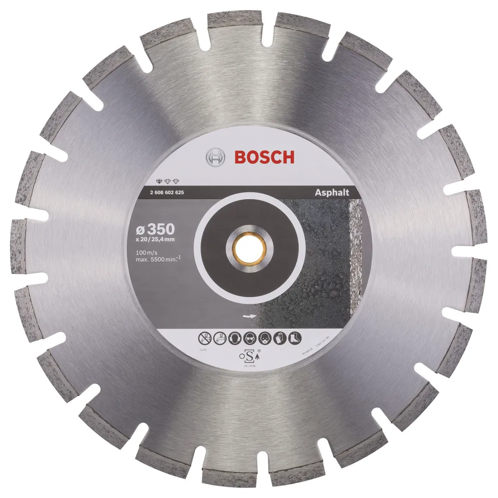 Bosch Diamanttrennscheibe Standard Asphalt, 350 x 20/25,40 x 3,2 x 8 mm -2608602625