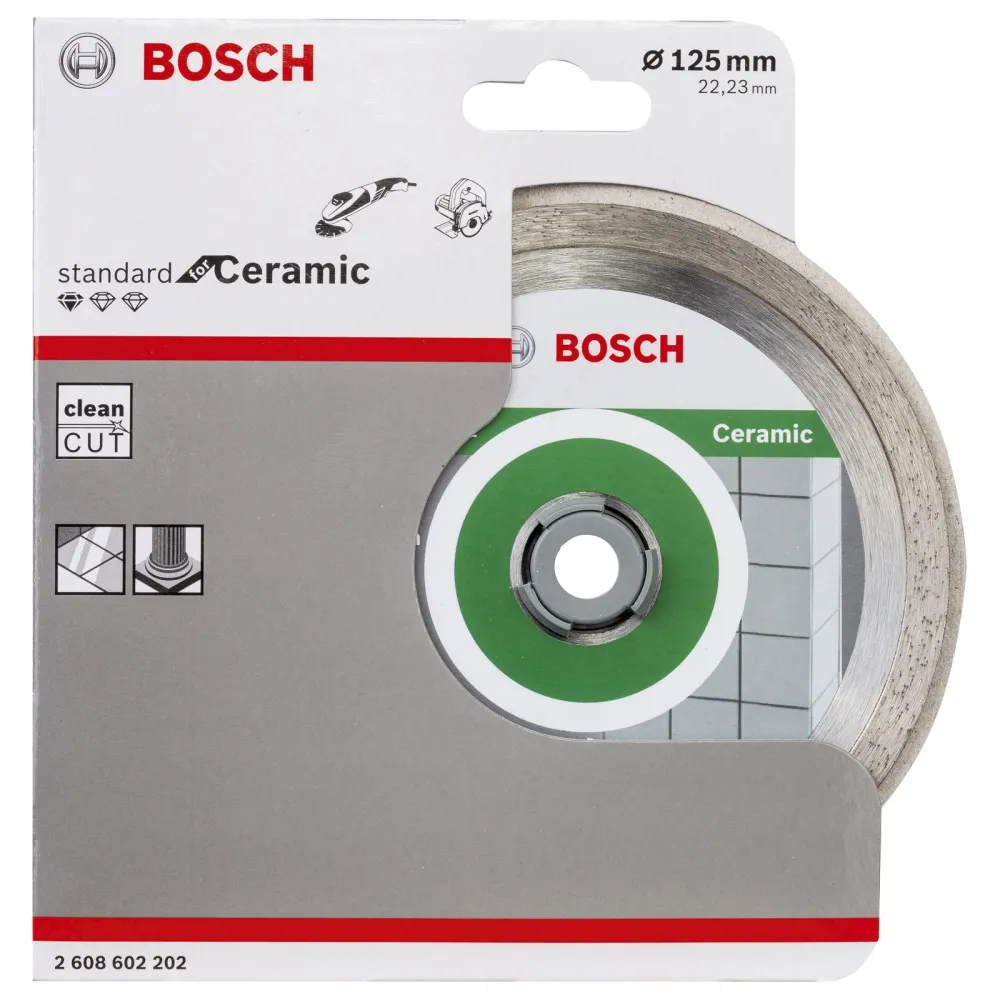 Bosch Diamanttrennscheibe Standard Ceramic 125x22,23x1,6x7 mm 2608602202