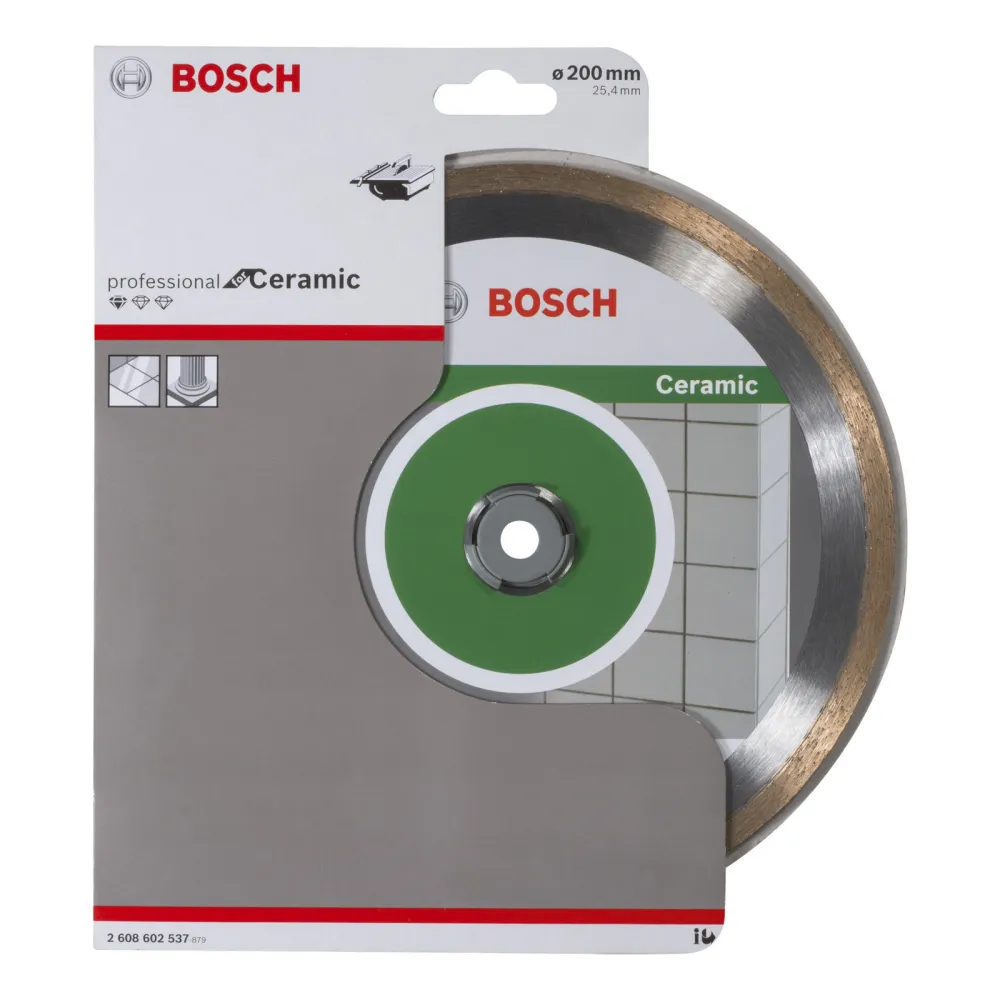 Bosch Diamanttrennscheibe Standard Ceramic, 200 x 25,40 x 1,6 x 7 mm -2608602537