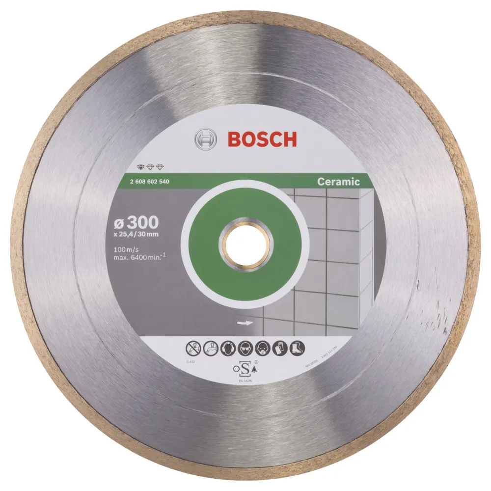 Bosch Diamanttrennscheibe Standard Ceramic, 300 x 30+25,40 x 2 x 7 mm -2608602540