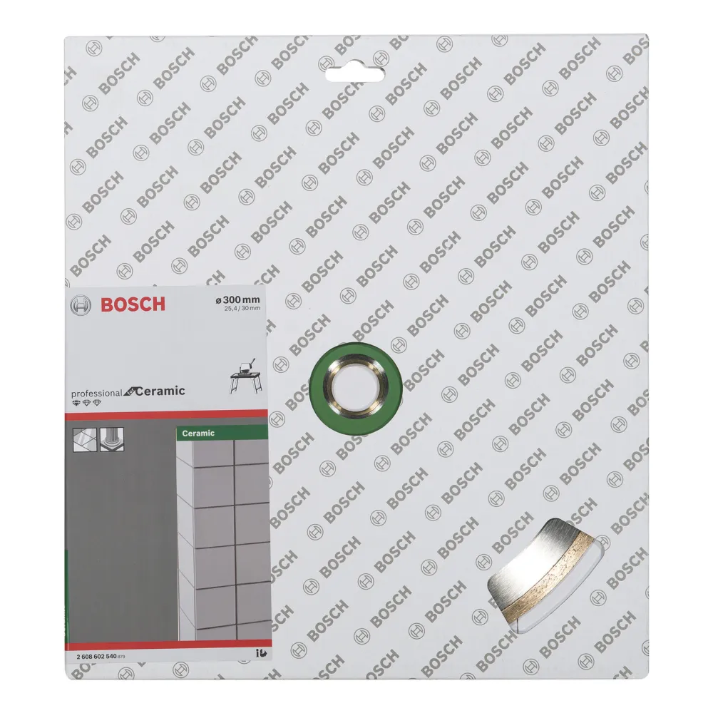 Bosch Diamanttrennscheibe Standard Ceramic, 300 x 30+25,40 x 2 x 7 mm -2608602540