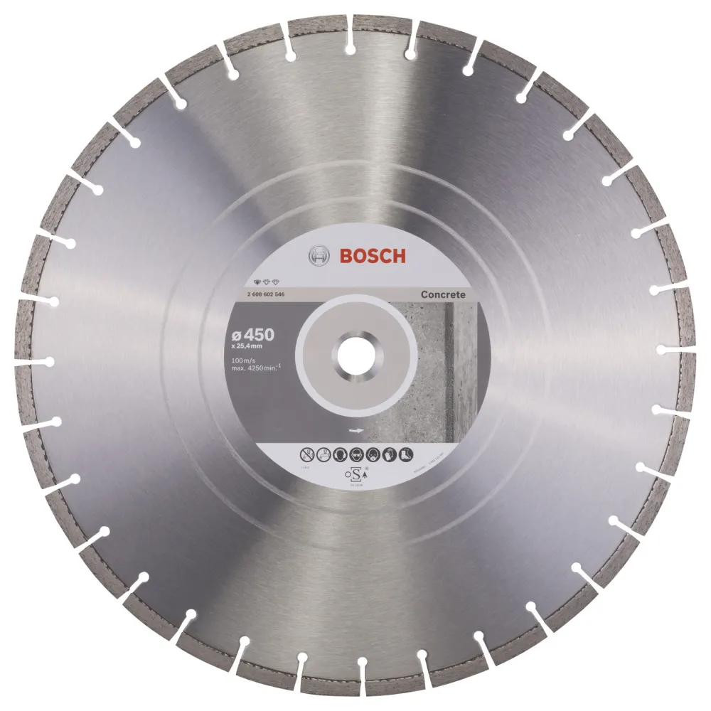 Bosch Diamanttrennscheibe Standard Concrete, 450 x 25,40 x 3,6 x 10 mm -2608602546